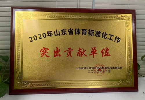 恭喜平博·pinnacle官方网站体育荣获山东省体育及体育用品标准化技术委员会授予“突出贡献单位”荣誉称号